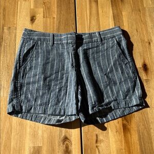 J. Crew Blue Charcoal Striped Women's Shorts
